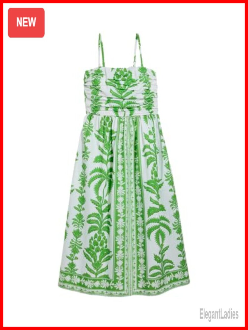 Katama Midi Dress Wrap High Waist Square Neck Sleeveless Casual